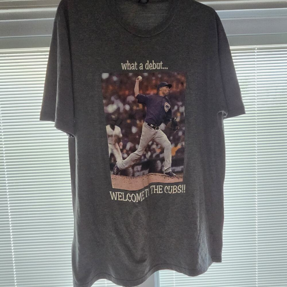 Vintage Style Kerry Wood Chicago Cubs 20 Strikeout Rookie Debut T-Shirt Large